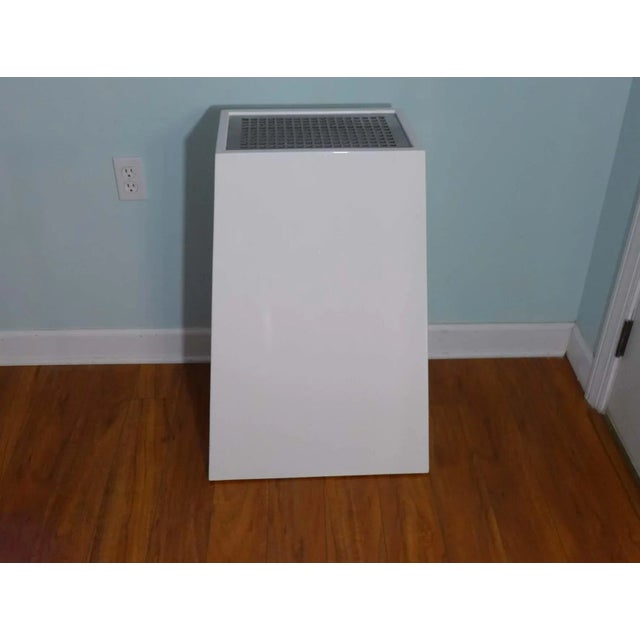 Postmodern White Lighted Pedestal One of a kind lighted pedestal creates dramatic lighting. Trapezoidal white enameled...