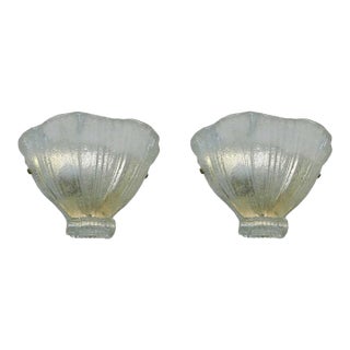 1970s Uplight Murano Graniglia Sconces, a Pair For Sale