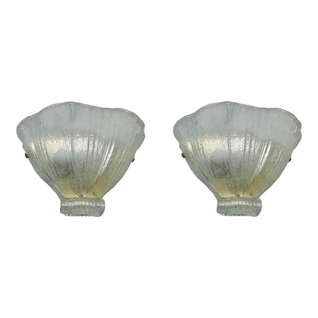 1970s Uplight Murano Graniglia Sconces, a Pair For Sale