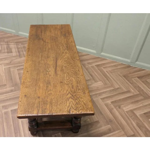 Wood Large Vintage Oak Plank Top Coffee Table, 1960 For Sale - Image 7 of 8