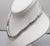 Metal Vintage 1970s Signed Monet Rhodium Plated Tubular Necklace For Sale - Image 7 of 11