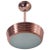 French Art Deco Copper and Satin Glass Flush Mount Pendant, 1930s For Sale - Image 12 of 12