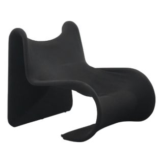 Black Tormentia Lounge Chair by Enrico Cesana for Busnelli, 1970 For Sale