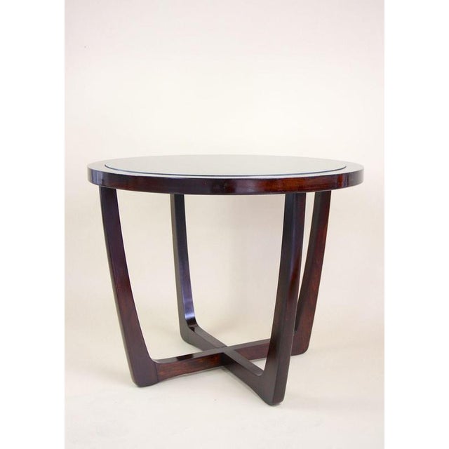 Art Deco Round Coffee Table with Black Glass Top, 1920s For Sale - Image 16 of 18