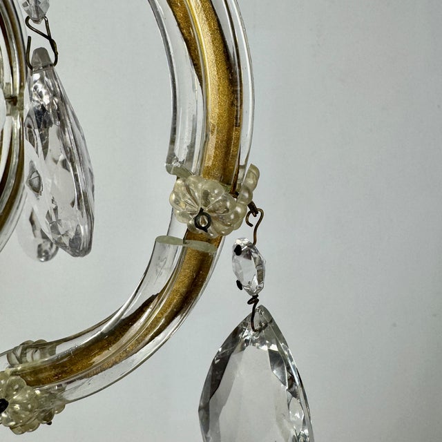 1930s Small Maria Theresa Style Crystal Chandelier from Salviati, Italy, 1930s For Sale - Image 5 of 12