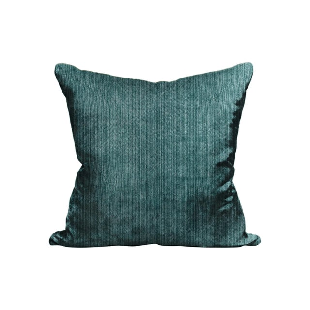 Contemporary The House of Scalamandré Strie Velvet Pillow, Mineral For Sale - Image 3 of 3