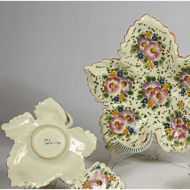 Ceramic Saucers and Serving Dishes from Ars Deruta, 1950s, Set of 8 For Sale - Image 6 of 9
