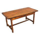 French 19th Century Oak Carpenter Table For Sale