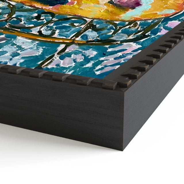 DESCRIPTION: The Window in Winter by Hugo Grenville in Brimfield Black Frame, Art Print SPECIFICATIONS: Type: Giclée Art...