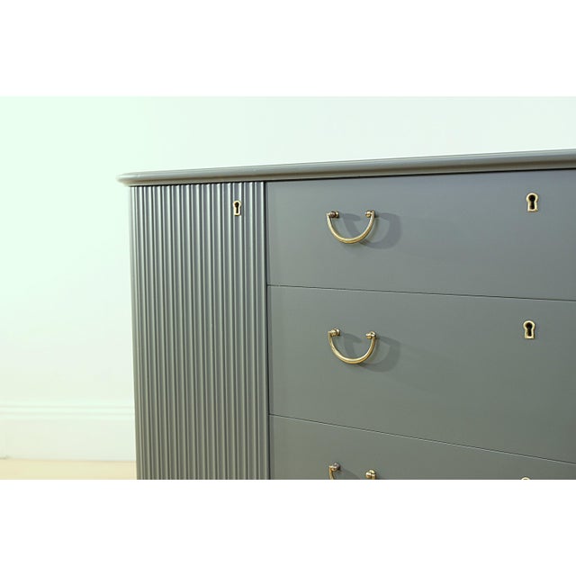 Green Swedish Modern Sideboard Northern Mystic Green, Sweden, 1930s For Sale - Image 8 of 9
