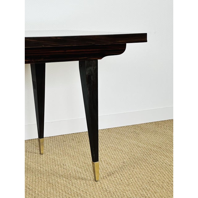 French Art Deco Dining Table in Macassar, 1940s For Sale - Image 9 of 15
