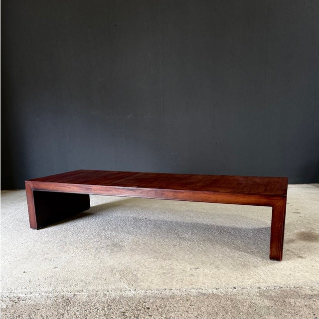 Vintage Modernist Design Bamboo Coffee Table by Axel Vervoordt. Made in Belgium, 1980's period. Bamboo top and side topped...