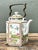 Vintage Chinoiserie Glazed Ceramic Botanical Tea Pot For Sale - Image 4 of 12