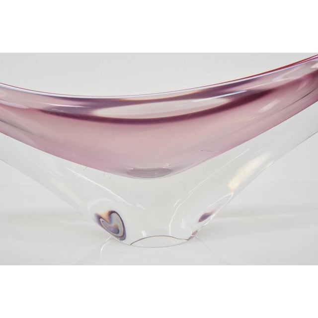 Glass Mid-Century Glass Bowl by Josef Hospodka for Chribska, 1960s For Sale - Image 7 of 14