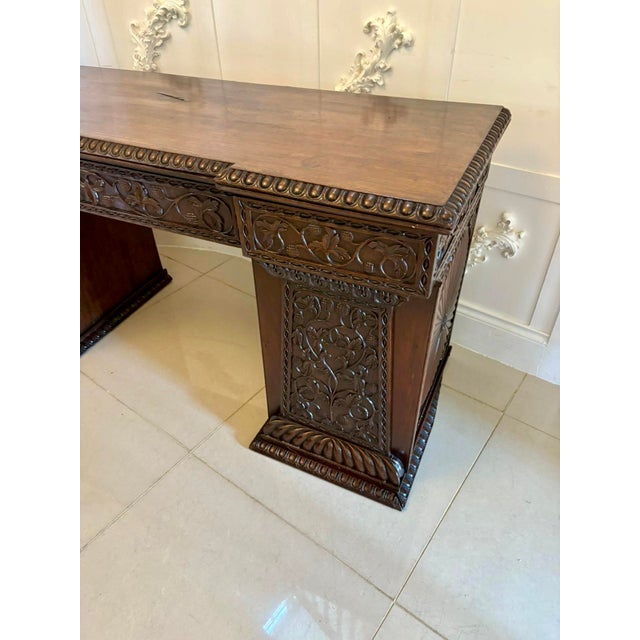 Small Antique Ornate Carved Sideboard, 1860 For Sale - Image 7 of 18