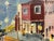 Vintage Midcentury Harbor Scene Oil on Canvas For Sale In Miami - Image 6 of 7