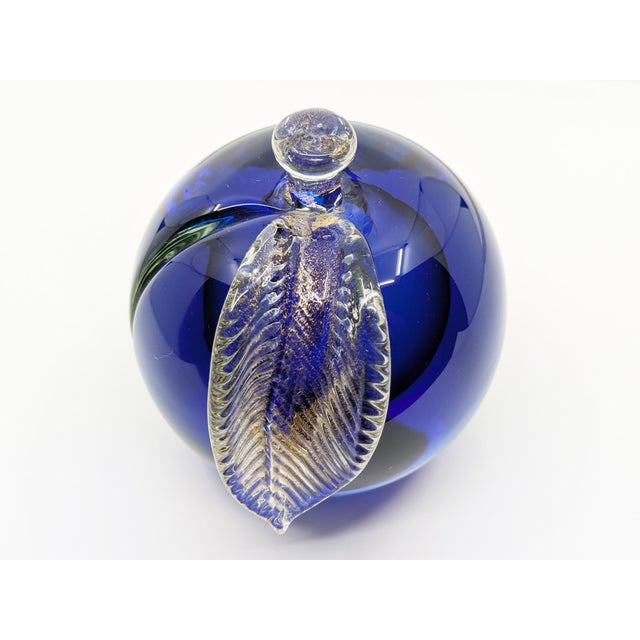 Blue and Clear Sommerso Murano Glass Paperweight attributed to Seguso Vetri d'Arte, 1960s For Sale - Image 10 of 13