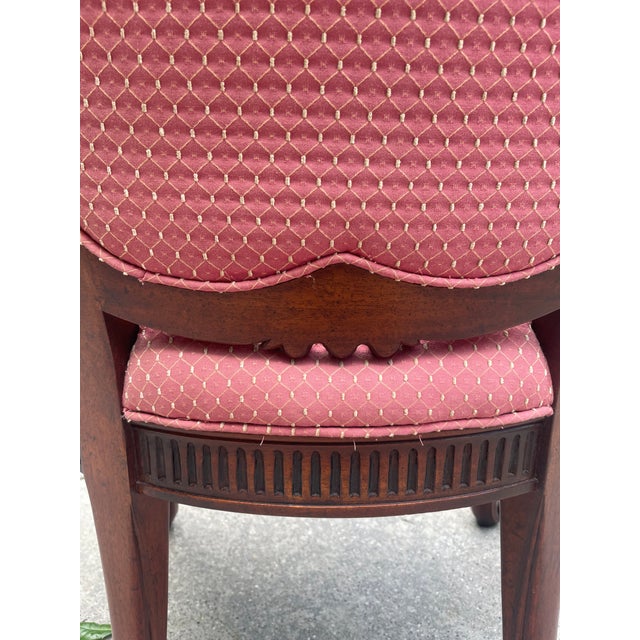 Late 20th Century Maitland-Smith Mahogany Dining Table With 8 Chairs (6 Chippendale + 2 Henredon Host Chairs) For Sale - Image 11 of 18