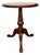 Vintage Round Mahogany Pedestal Inlaid Maitland Smith Side Table For Sale