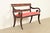 Baker Furniture Style Antique English Regency Flame Mahogany Bench or Settee For Sale - Image 13 of 13