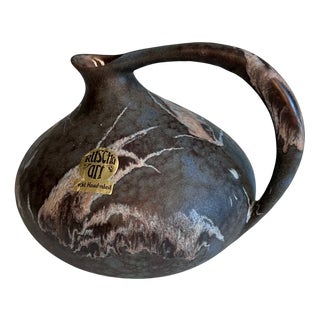 Glazed Ceramic Model No. 313 Art Jug Vase with Marbled Finish by Kurt Tschörner for Ruscha, West-Germany, 1960s For Sale