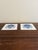 French Country Dutch Delft Blue and White Porcelain Tiles With Heraldic Coat of Arms, Pair For Sale - Image 3 of 5