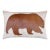Luxury Genuine Cowhide Bear Throw Pillow 16x24 | Handmade Hair-on-Hide Leather Designer Lumbar Cushion For Sale