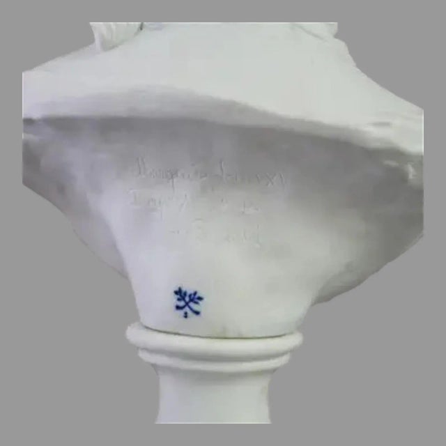 Late 19th Century Late 19th Century French Louis XV Sevres Parian Ware Sculpture Bust of Marie Antoinett Signed L. Badessi C1880 For Sale - Image 5 of 10