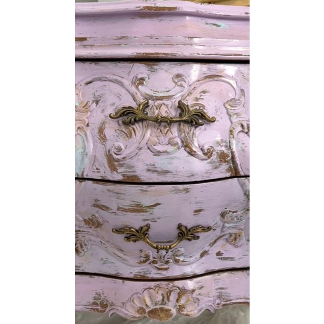 Original Hand Refinished Bombay Chest / Nightstand — French Provincial Style — Maison Martine For Sale - Image 9 of 10