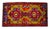 Front of Kitchen Sink Rug, Hand Made Bath Mat Colorful Turkish Rug - 1′12″ × 3′8″ For Sale - Image 4 of 14