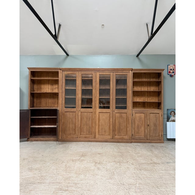 Large Antique Oak Bookcase, 1890s For Sale - Image 14 of 18