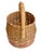 Wood Antique French Provincial Wicker Market Basket For Sale - Image 7 of 13