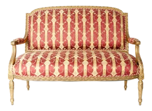 Early 19th Century Louis XVI Style Giltwood Frame Settee