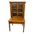 Antique Oak American Bookcase Secretary Desk With Glass Doors - Circa Early 19th Century For Sale