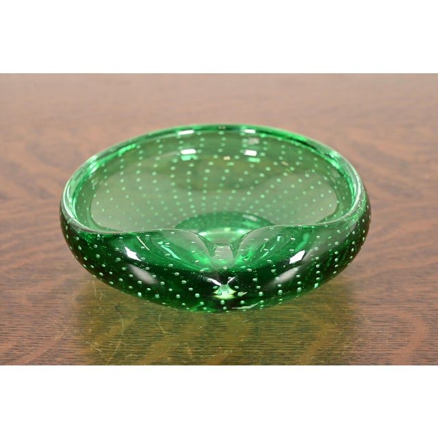 Glass Archimede Seguso Style Italian Murano Glass Ashtray or Catchall For Sale - Image 7 of 10