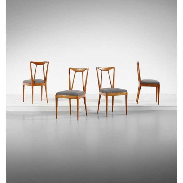 Chairs in Light Wood with Padded Seats from La Permanente Mobili Cantù, 1950s, Set of 4 For Sale - Image 16 of 16