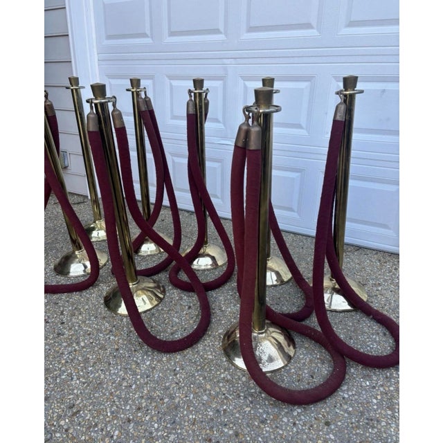 Set of eight vintage or antique stanchions, made by GLARO and still retaining some of their original stickers. A complete...