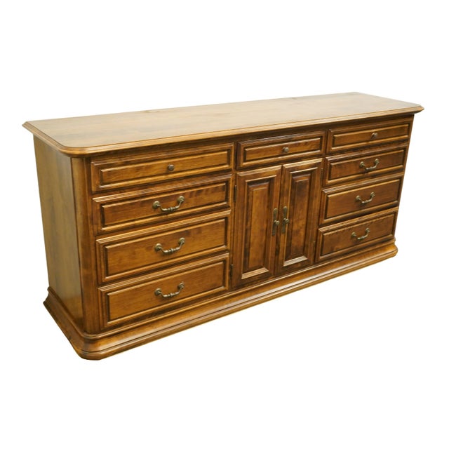 Ethan Allen Classic Manor Solid Maple 72" Triple Door Dresser 155013 Chairish
