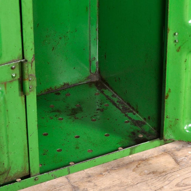 Industrial Green Locker, 1950s For Sale - Image 6 of 15