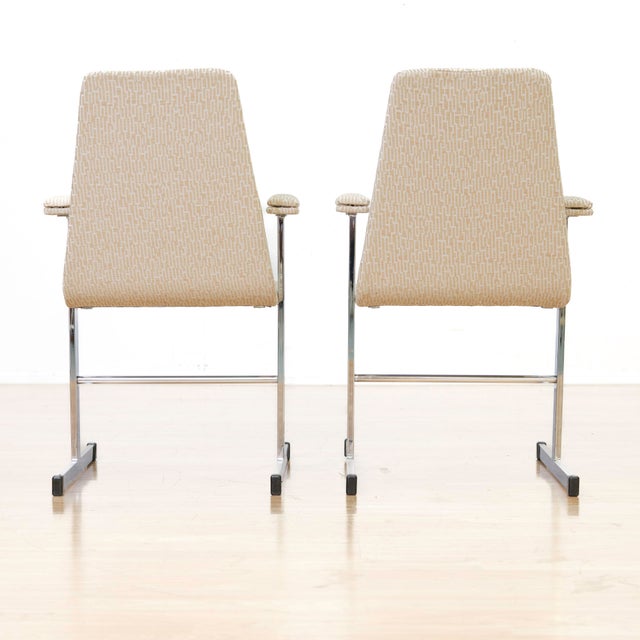 Post Modern Chrome Dining Chairs by Tim Bates for Pieff Furniture, 1970s For Sale - Image 12 of 16