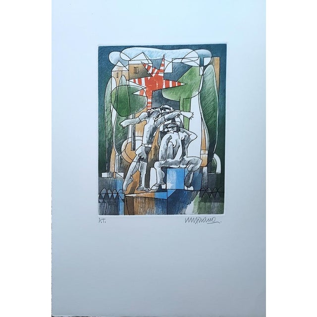 Eugenio Chicano, Composition, 2007, Etching For Sale - Image 6 of 6