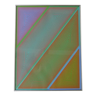 1970s "Grandeur" Op Art Abstract Serigraph from the Inward Eye Portfolio by Richard Anuszkiewicz, Framed For Sale
