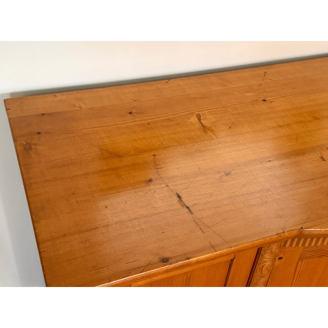 Italian Midcentury Pine Sideboard With Applied Fruit Carvings For Sale - Image 11 of 15