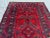 3'10" X 7'10" Vintage Afghan Hand-Knotted Baluchi Rug, Red Tribal Geometric Kitchen Rug For Sale - Image 6 of 12