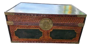 Late 20th Century Maitland-Smith Chinoiserie Bamboo Chest