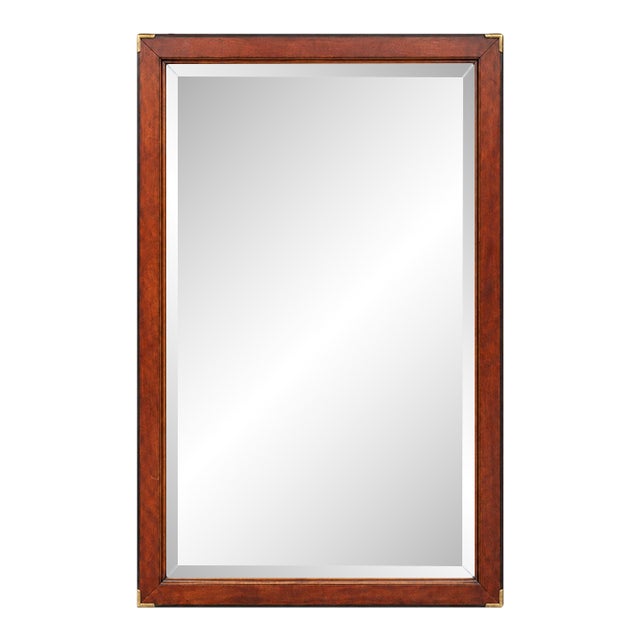 National Mt. Airy Campaign-Style Beveled Mirror For Sale