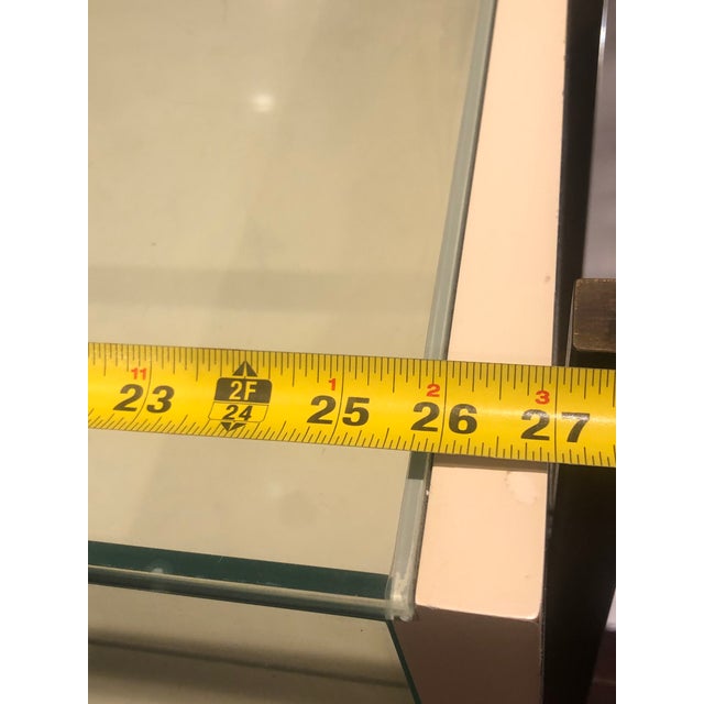 Metal Vintage Contemporary Brass & Glass Jewel Showcase For Sale - Image 7 of 9