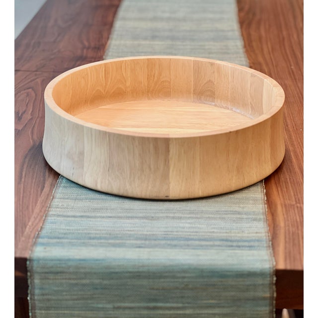 Mid-Century Modern 1980s Oversized JHQ Dansk Blonde Wood Bowl For Sale - Image 3 of 6