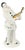 Vintage Ceramic Pierrot Statue with Lute, France, 1960s For Sale