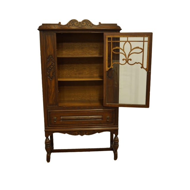 Bowers Brothers Co. Bloomington, Indiana Solid Oak English Revival Jacobean Style Chairish